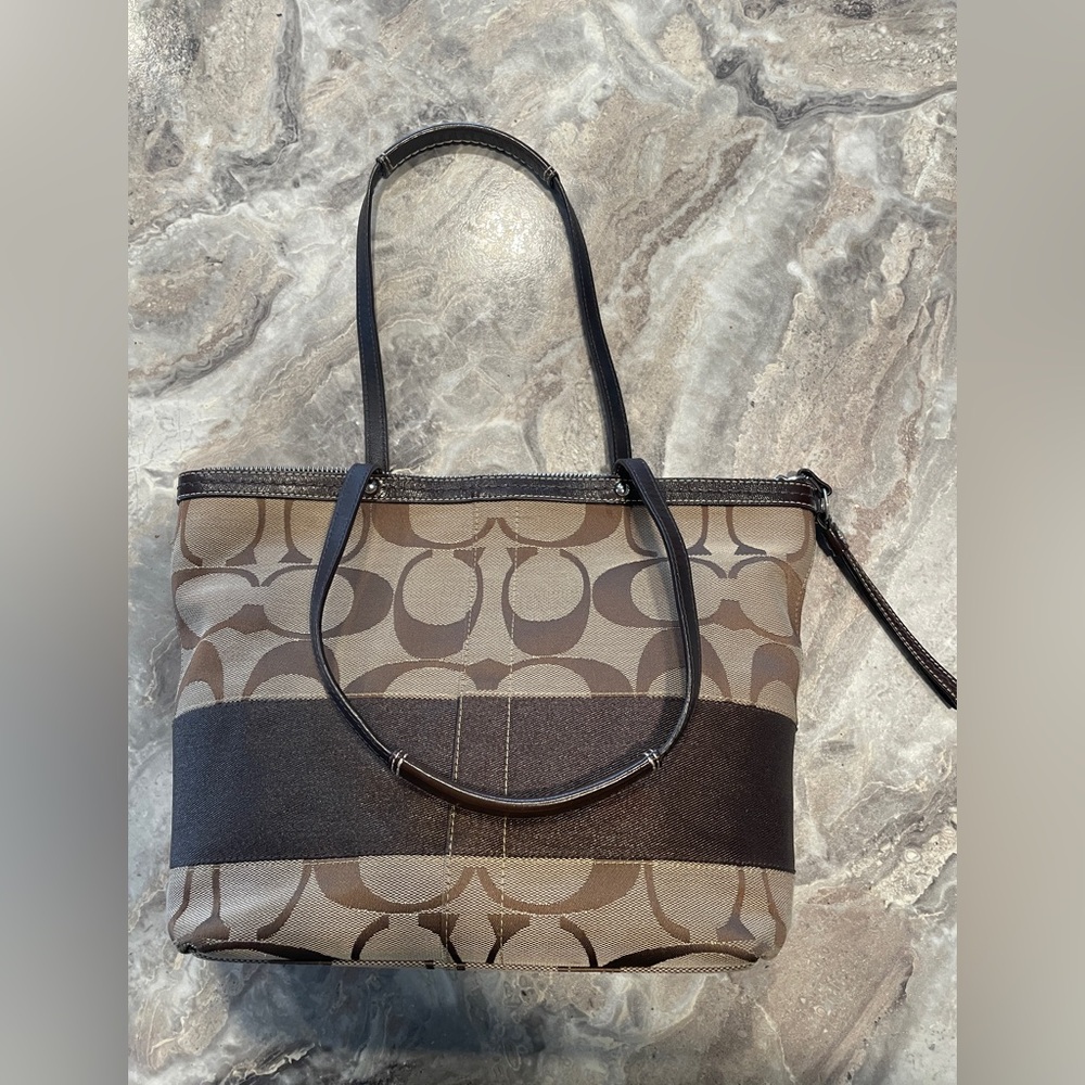 Coach Tote Bag/Purse Classic Brown Pattern